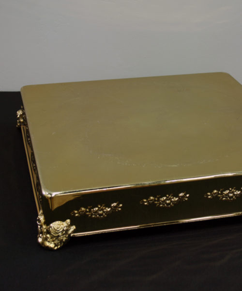 Cake Stand, Square Gold